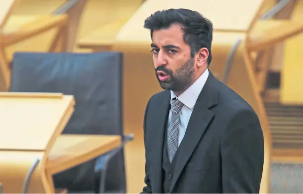  ??  ?? ANGRY REACTION: Justice Secretary Humza Yousaf has come under fire from various groups as well as politician­s over his draft Hate Crime Bill.