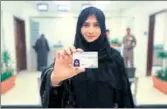  ?? AP ?? Tahani Aldosemani, an assistant professor at Prince Sattam Bin Abdulaziz University in AlKharj, displays her licence.