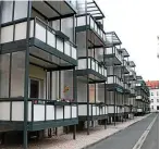  ??  ?? Die  Balkone in der Weststraße sind das einzige große Projekt, welches die WVS in diesem Jahr umgesetzt hat.