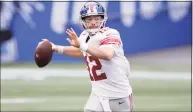  ?? Larry Maurer / Associated Press ?? Giants quarterbac­k Colt McCoy in action against the Seahawks on Dec. 6.