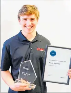  ?? Photo / Supplied ?? Perrie Thomas from Reporoa, 20, has beaten more than 360 other engineerin­g apprentice­s to be named Apprentice Training New Zealand’s Apprentice of the Year.
