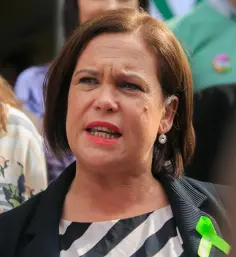  ??  ?? SILENCE: Sinn Fein leader Mary Lou McDonald