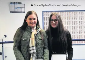  ??  ?? Grace Ryder-Smith and Jessica Mangan