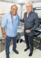  ?? ?? Marketing executive Sean “Contractor” Edwards (left) and Michael Bolton at Saturday night’s staging of An Evening With Michael Bolton at the Couples Sans Souci resort in St Ann.