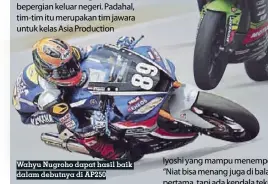  ??  ?? Wahyu Nugroho dapat hasil baik dalam debutnya di AP250