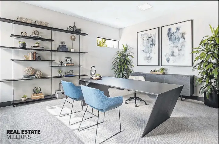  ?? Blue Heron ?? Realtors and designers say luxury homeowners, since the onset of the pandemic, want their offices equipped to handle online calls and conference­s.