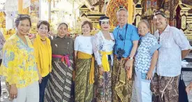  ??  ?? With author Jim Paredes (third from right) are (from left) Agnes Gervacia, Marivic Anonuevo, Violi Remo, Margaux Hontiveros, Ibu Mansri (mother of the teens), AirAsia chair Maan Hontiveros and Valentine Willy