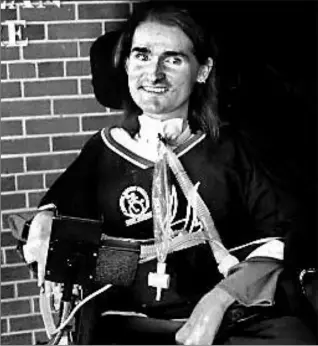  ??  ?? Paul MacDougall Jr., who had Duchenne’s, a form of muscular dystrophy, died on Aug. 18, just before his 31st birthday. He loved rock ’n’ roll, sports — especially electric wheelchair hockey — and women.