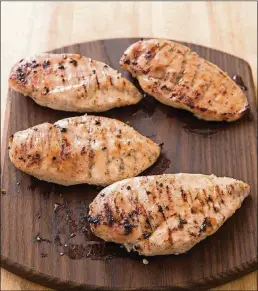  ??  ?? Grilled Boneless, Skinless Chicken Breasts