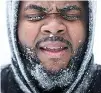  ?? AP Photo/Matt Rourke ?? Ajamu Gumbs of New York makes his way to a bus station during a snowstorm Thursday in Atlantic City, N.J.