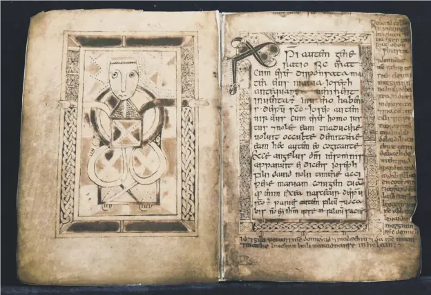  ??  ?? 0 The Book of Deer – not only is it thought to be one of Scotland’s oldest books, dating from as long ago as 700AD, it also contains the earliest known writing in Gaelic