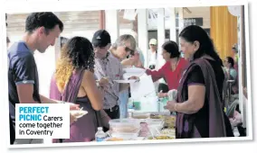  ??  ?? PERFECT PICNIC Carers come together in Coventry