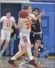  ?? PETE BANNAN — MEDIANEWS GROUP ?? West Chester East’s Kieran Hefferan looks to pass in the third quarter Wednesday.