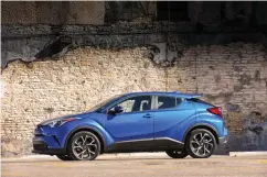  ?? Photo courtesy of Toyota ?? ■ The 2018 Toyota C-HR has a 2.0-liter, four-cylinder under the hood that is rated at only 144 horsepower, so accelerati­on is leisurely.