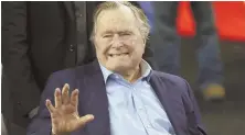  ?? AP FILE PHOTO ?? ALLEGATION­S: Former President George H.W. Bush is being accused of groping a 16-year-old girl’s buttocks during a 2003 photo op.