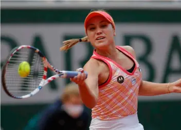  ?? AP Photo/Michel Euler, File ?? In this Oct. 10 file photo, Sofia Kenin, of the United States, plays a shot against Poland’s Iga Swiatek in the final match of the French Open tennis tournament at the Roland Garros stadium in Paris, France.