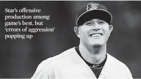 ?? HARRY HOW/GETTY IMAGES ?? Manny Machado has been among the game’s best players this season, batting .346/.430/ .623 with nine home runs. He’s also made five errors as he adjusts to playing shortstop.