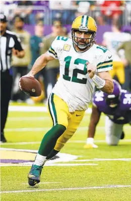  ?? BRUCE KLUCKHOHN AP ?? Aaron Rodgers argues that pro football lags other sports when it comes to fostering mental health practices and encouragin­g players to lean into that support.