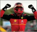  ?? ?? Carlos Sainz celebrates winning a thrilling British Grand Prix