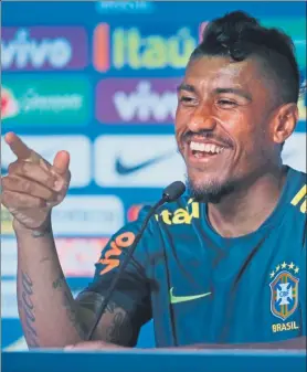  ?? FOTO: EFE ?? Paulinho, en su mejor momento. El ‘escudero’ de Coutinho está disfrutand­o en Rusia