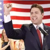  ?? AP PHOTOS ?? Supporters of Republican Troy Balderson (left) and Democrat Danny O’Connor (above) were quick to exaggerate the results of their Ohio congressio­nal special election.