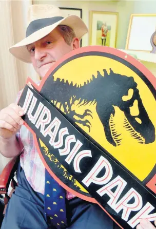 ?? Picture: Jonathan Myers ?? Former Carmarthen mayor Richard Goodridge, who wrote to Steven Spielberg in 1993 to get Jurassic Park shown in the town.