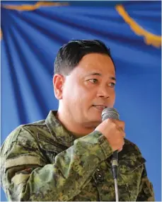  ??  ?? 701st Brigade Deputy Commander Col. Rodolfo Lavadia, Jr.