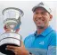  ??  ?? Sergio Garcia with the KLM trophy after his one-shot victory.