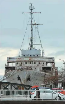  ?? STR AGENCE FRANCE-PRESSE ?? Le passé glorieux du Galeb tranche avec ce qu’est devenu le yacht.