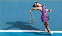  ?? HAMISH BLAIR THE ASSOCIATED PRESS ?? Mississaug­a’s Bianca Andreescu serves to Mihaela Buzarnescu in the first round of the Australian Open tennis championsh­ip in Melbourne on Monday. Andreescu won, 6-2, 4-6, 6-3, one of five Canadians to grab a victory on Day 1 of the tourney.