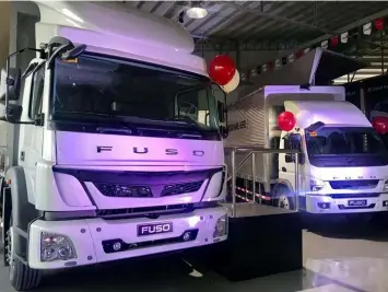  ??  ?? Carworld Fuso’s heavy-duty truck display.