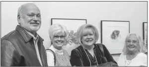  ??  ?? Jim Cope of Morrilton, Karen Ward of Cabot, artist Jane Rockwell of North Little Rock and Alice Jensen of Cabot