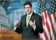  ?? MICHAEL REYNOLDS/EPA ?? House Speaker Paul Ryan, a lover of routines, has learned that the routine business of Congress can turn on a dime.