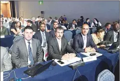  ?? KFSD photo ?? Kuwaiti delegation headed by Lieut-Gen Al-Mekrad at the 2017 Global Platform for
Disaster Risk Reduction in Mexico.