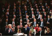  ?? MARK WILSON / GETTY IMAGES ?? President Donald Trump delivers the State of the Union in the chamber of the U.S. House of Representa­tives on Jan. 30, 2018. This year’s speech is in jeopardy due to the government shutdown.