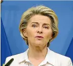  ??  ?? Ursula von der Leyen