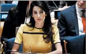  ?? BEBETO MATTHEWS/AP 2017 ?? Human rights lawyer Amal Clooney spoke Thursday to graduates at Vanderbilt University in Nashville, Tenn.