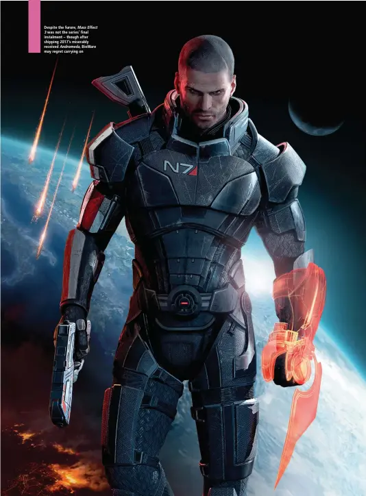  ??  ?? Despite the furore, Mass Effect
3 was not the series’ final instalment – though after shipping 2017’s miserably received Andromeda, BioWare may regret carrying on