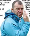  ?? Bemused: Cheika at Peffermill yesterday ??