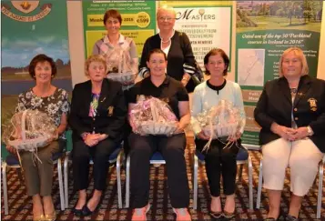  ??  ?? Prize-winners in Wexford. Back (from left): Helen Lacey, Lelia Keating. Front (from left): Anna Sullivan, Denise Dunne (lady Captain), Deirdre Colfer, Mary Fallon, Bernie Galvin (lady President).