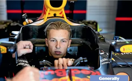  ?? SUPPLIED ?? New Zealander Liam Lawson drove a Red Bull Formula 1 car around the Mount Panorama Circuit at Bathurst in New South Wales