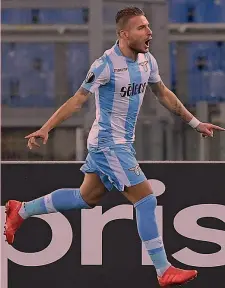  ?? ANSA ?? Ciro Immobile, 34 gol stagionali, record di Chinaglia eguagliato