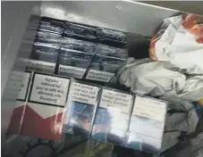  ??  ?? Sunderland City Council seized illegal cigarettes and tobacco.