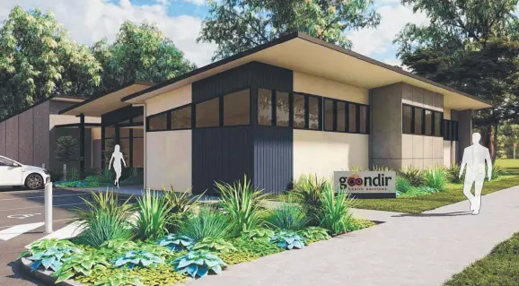  ?? ?? PROPOSED: Concept art for the new Goondir Aboriginal health service on Bridge Street in Oakey.