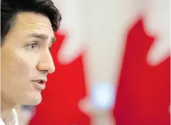  ?? CHRIS YOUNG / THE CANADIAN PRESS ?? Prime Minister Justin Trudeau attends a meeting of the Youth Council in Toronto on Friday.