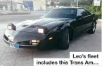  ?? ?? Leo’s fleet includes this Trans Am…