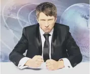  ??  ?? Tom Walker offers some biting satire in the guise of raging reporter Jonathan Pie