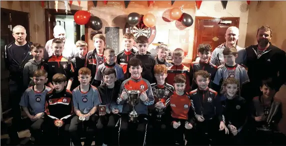  ??  ?? Last Saturday evening Tarberts victorious 2019 U12s were presented their winners medals for winning the Credit Union League and Johnny Kelly Cup. Well done to all involved.