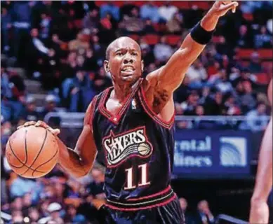  ?? SUBMITTED PHOTO ?? Doug Overton was a standout player for La Salle who played 11 seasons in the NBA for eight teams, including a stint with the Sixers. He played 499 games and scored 2,253 points. He was a secondroun­d pick of the Detroit Pistons in 1991.