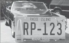  ?? Submitted photo ?? Rhode Island’s new Rocky Pointtheme­d license plate was unveiled Tuesday at the Statehouse in Providence.